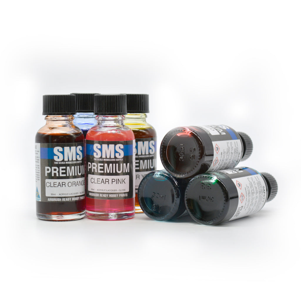 SMS Acrylic Lacquer Premium Candy Clear Colours 30ml