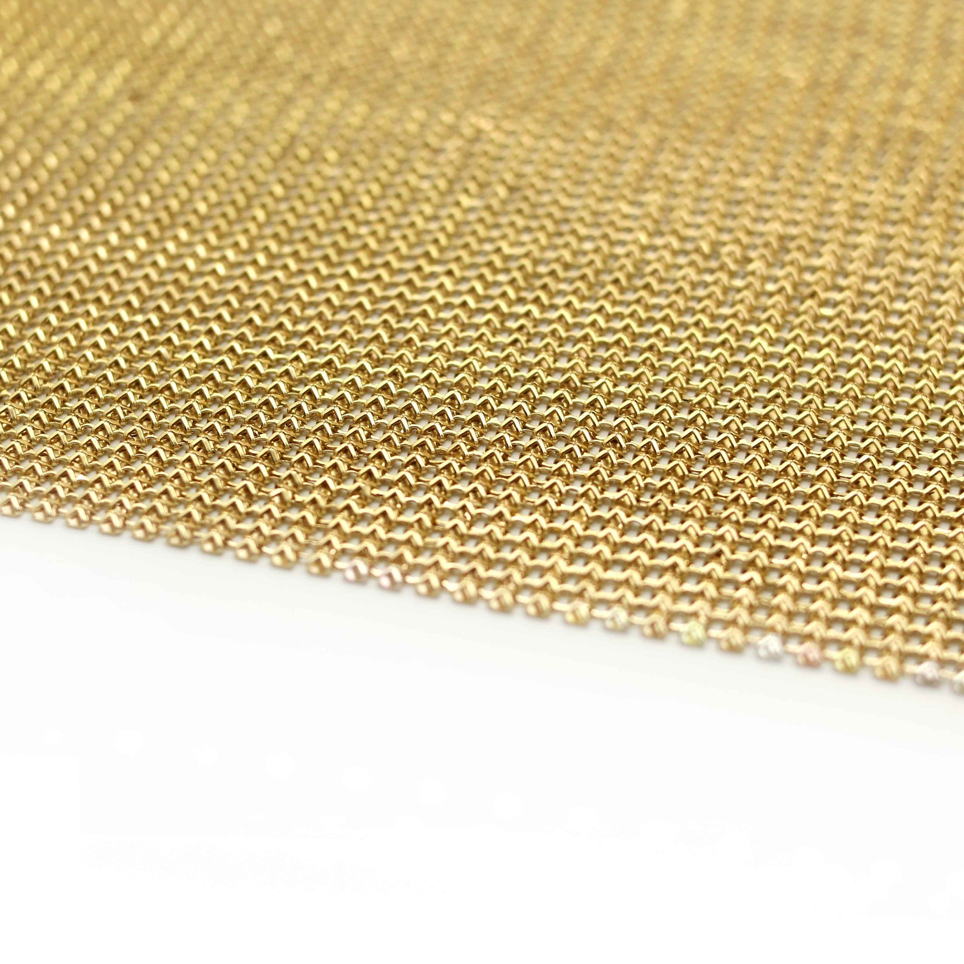 Plated Gold Mesh Fabric 