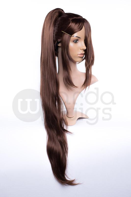 Brown wig with ponytail hotsell