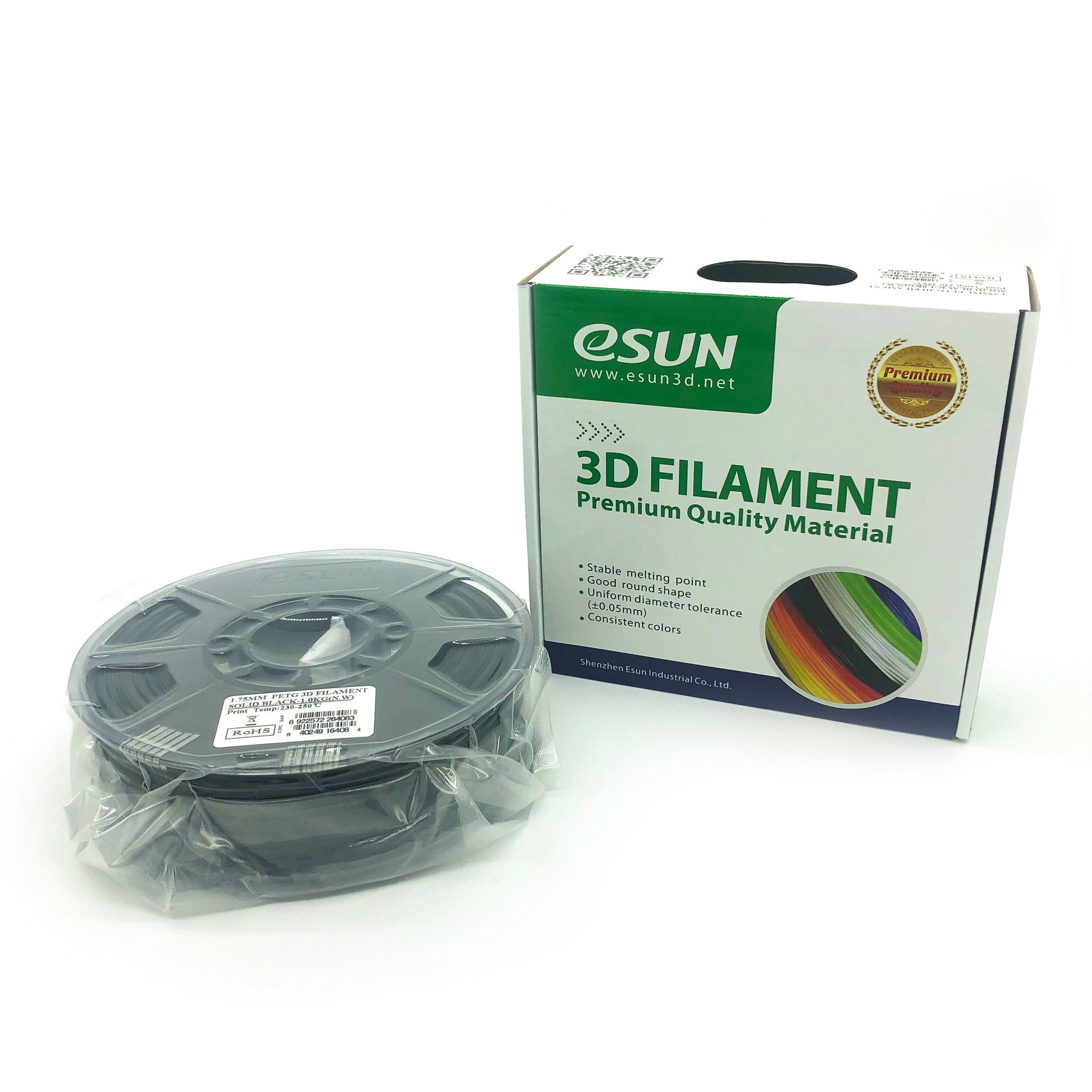 eSun 1.75mm PETG Translucent Orange Filament - 1kg Spool - Solarbotics Ltd.